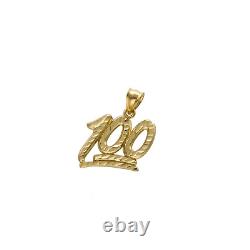 10 Karat Gold 100 Charm for small cuban chain