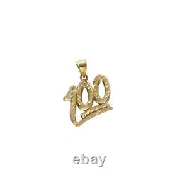 10 Karat Gold 100 Charm for small cuban chain