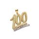10 Karat Gold 100 Charm Two Tone Charm