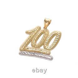 10 Karat Gold 100 charm Two Tone Charm