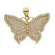 10 Karat Gold & Cz Butterfly Charm