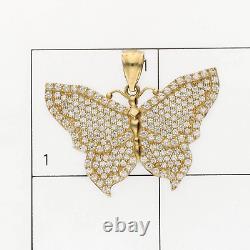 10 Karat Gold & CZ Butterfly Charm