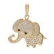 10 Karat Gold & Cz Elephant Charm
