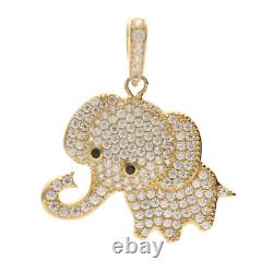 10 Karat Gold & CZ Elephant Charm