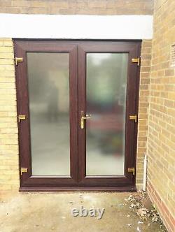 Anthracite Grey/rosewood / Oak /black / Green On White New Upvc French Doors