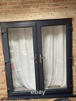 Anthracite grey upvc french doors