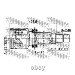 FEBEST Driveshaft CV Joint Kit 2111-CB420RH Front Right FOR Focus C-Max Genuine