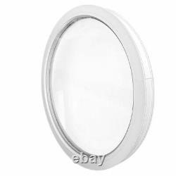 Fenêtre ronde fixe PVC blanc 50 55 60 65 70 80 90 100 cm double triple vitrage