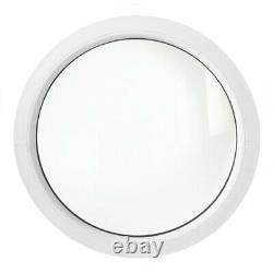 Fenêtre ronde fixe PVC blanc 50 55 60 65 70 80 90 100 cm double triple vitrage