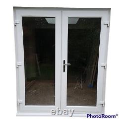 New White Upvc French Patio Doors With Glass Any Size Available 1300mm X 2050mm