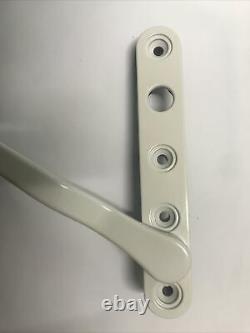Pair Veka Bi Fold Folding Cranked Flat Door Handle White