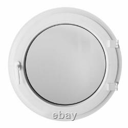 Round Casement Window Frosted Glass 500 550 600 700 800 900 1000 mm White uPVC