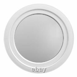 Round Casement Window Frosted Glass 500 550 600 700 800 900 1000 mm White uPVC