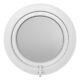 Round Top Hinged Window With Frosted Glass 650 700 750 800 Mm White Upvc