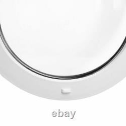 Round window white uPVC opaque frosted glass 50 55 60 70 80 90 100 cm circular