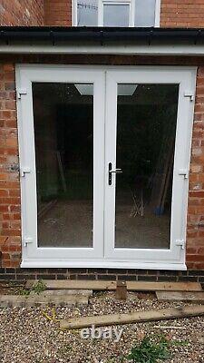 Stock White Upvc French Doors Hardware / Glass Express Delivery Or Collection