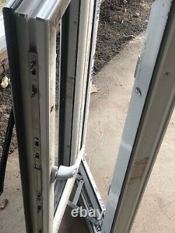 UPVC GREY Out WHITE Inside Single Opening Window 460 X 1010 mm NEW Wood grain