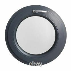 UPVC Round Window TILT Anthracite Grey Frosted Glass 500 550 600 650 mm