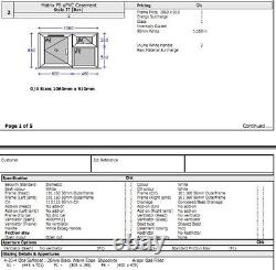 UPVC Veka (German) obsc window W1060 x H880mm +95mm cill. 910mm height incl cill