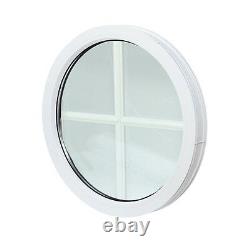 UPVC -Window Round FIX circular double glazed VEKA with white georgian bar