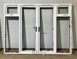 Upvc Pvcu French Doors-slate Grey Ral7015-side Lights-external-exterior-windows