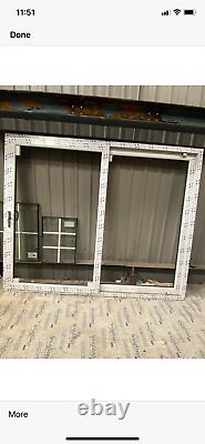 Upvc sliding patio doors Anthracite grey/ white new fully glazed 2515 x 2050