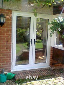 WHITE FRENCH DOORS 1215MM X 1970mm with cill open out left lead trickle vents
