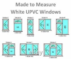 White PVCU double glazed windows, white handle, A rated, Made to order available