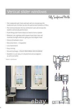 White UPVC Vertical Sliding Windows (Available Immediately) No Lead Times