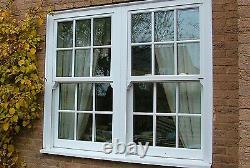 White UPVC Vertical Sliding Windows (Available Immediately) No Lead Times