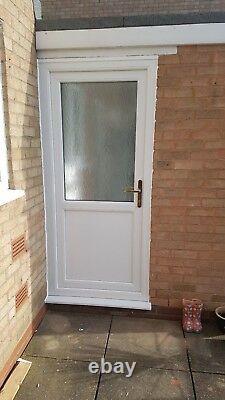 White Upvc Back Door Any Size Clear Or Obscure Glass £285 Free Delivery