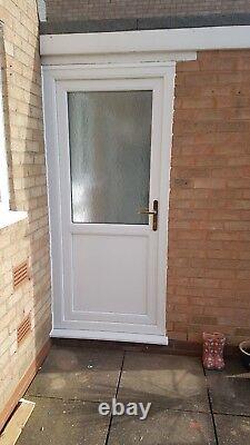 White Upvc Back Door Any Size Clear Or Obscure Glass Free Delivery