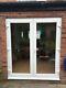White Upvc French Doors Locks Handles Toughened Glass With Delivery