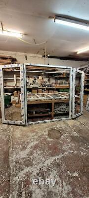 White Upvc French Doors+ Side Panels Locks Handles Maximum 2400mm Width Glass