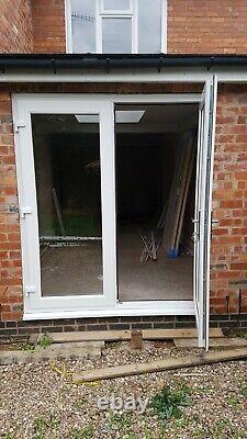 White Upvc French Doors With Glass Any Size Available 1500mm X 2100mm With CILL