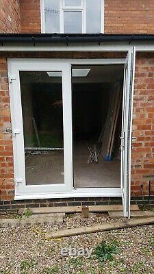 White Upvc French Doors With Glass Any Size Available 1600mm X 2100mm With CILL