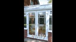 White Upvc French Patio Doors 1400mm X 2100mm With Glass Any Size Free Delivery